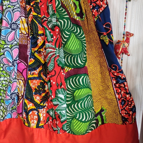 Vintage Handmade Patchwork + Button Dress - Picture 8 of 12